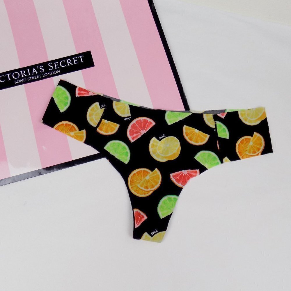 nwt no show seamless thong food fruit lemons limes
